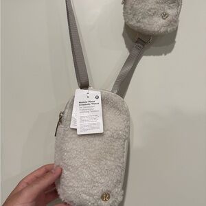 lululemon athletica Gray Fleece Crossbody Bag